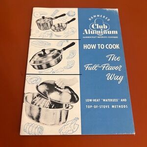 Vtg Club Aluminum Hammercraft Waterless Cookware Recipe Booklet 1950s D5-85M-550